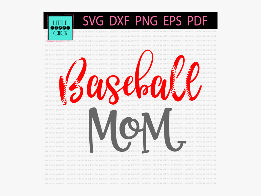 Baseball Mom Font, Transparent Clipart