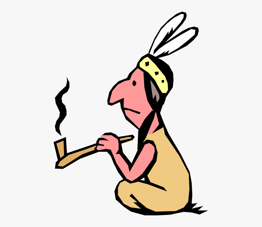 Vector Illustration Of Native American Indigenous People - Indianer Clipart, Transparent Clipart