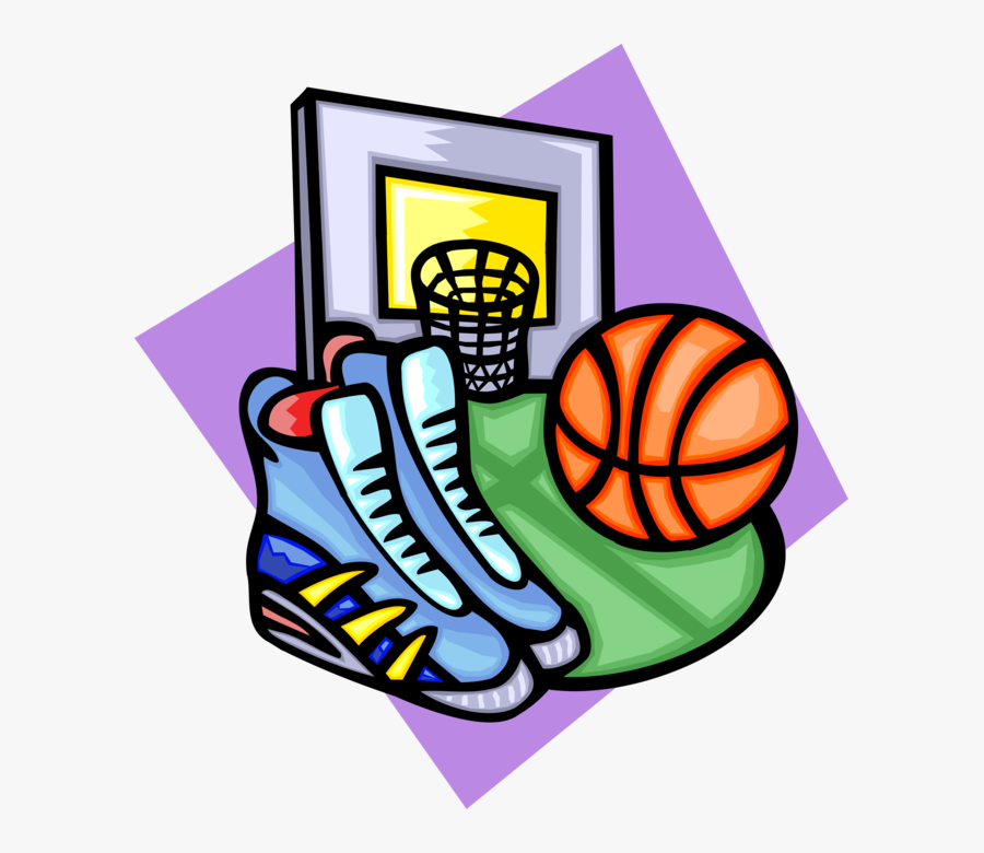 Vector Illustration Of Basketball Sports Equipment , Free Transparent