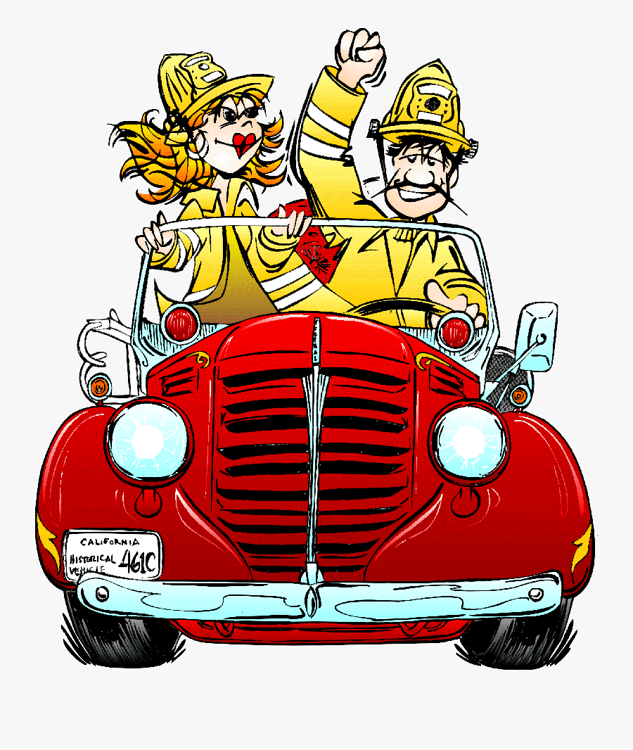 Transparent Fire Engine Clipart - Cartoon, Transparent Clipart