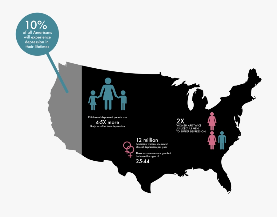 Red Map Of America, Transparent Clipart