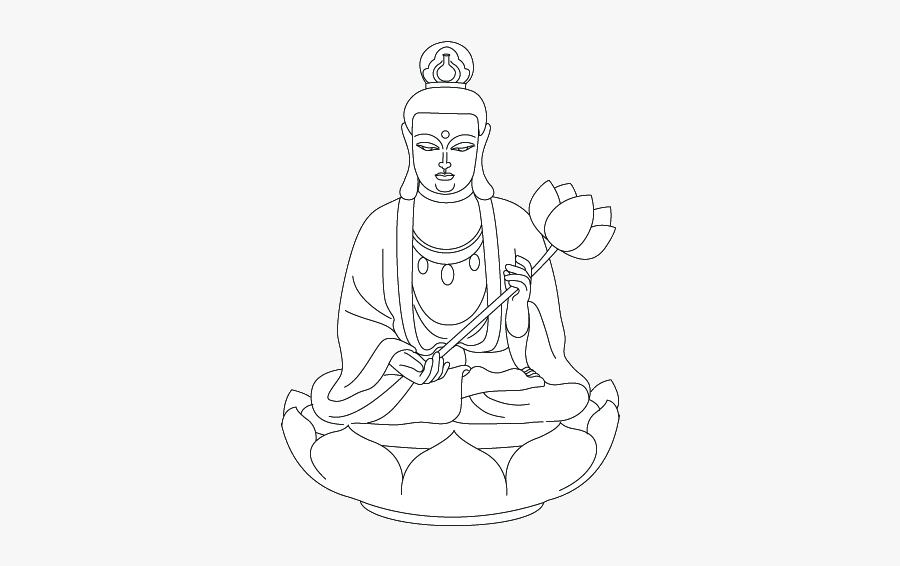 Clip Art Buddah Artwork - Sitting, Transparent Clipart