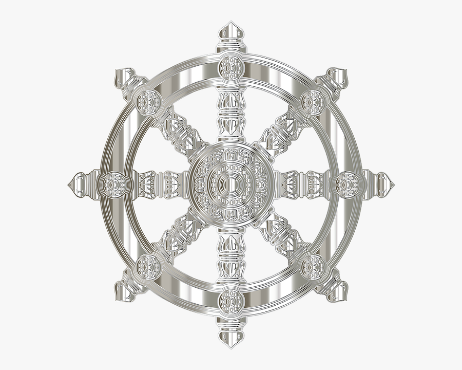 Ornate, Decorative, Dharma, Wheel, Buddhism, Buddha - Dharma Chakra Of Buddha, Transparent Clipart