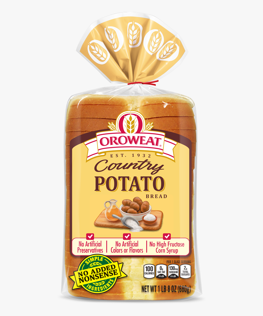 Country Potato Bread, Transparent Clipart