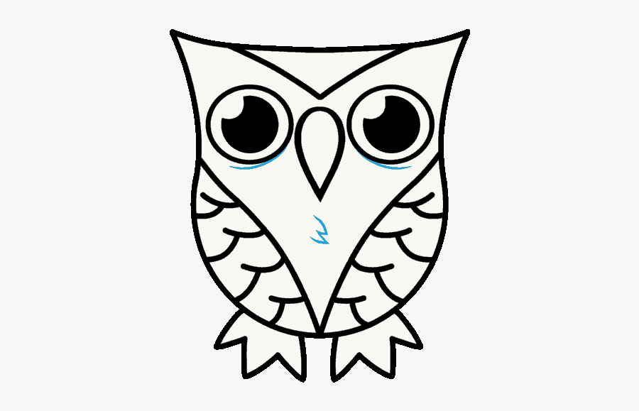 How To Draw A Super Cute Owl - Owl Drawing Easy Cute, Transparent Clipart