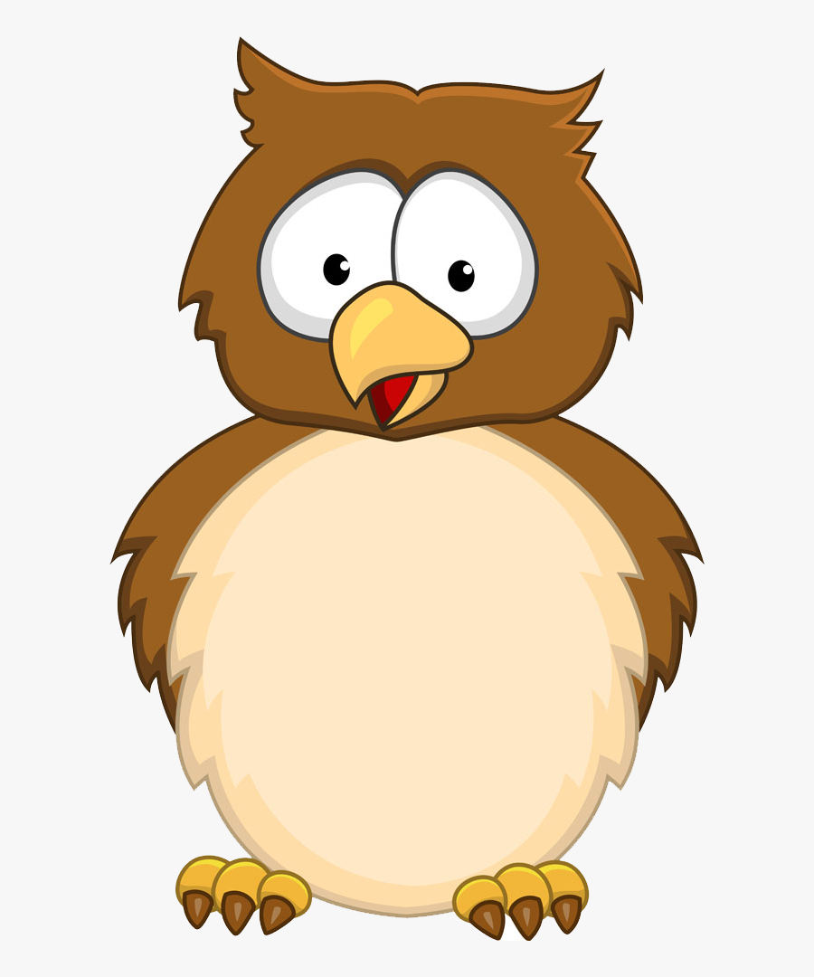 Owl Cute Cartoon Drawing Free Frame Clipart - Desenhos De Coruja Acenando, Transparent Clipart