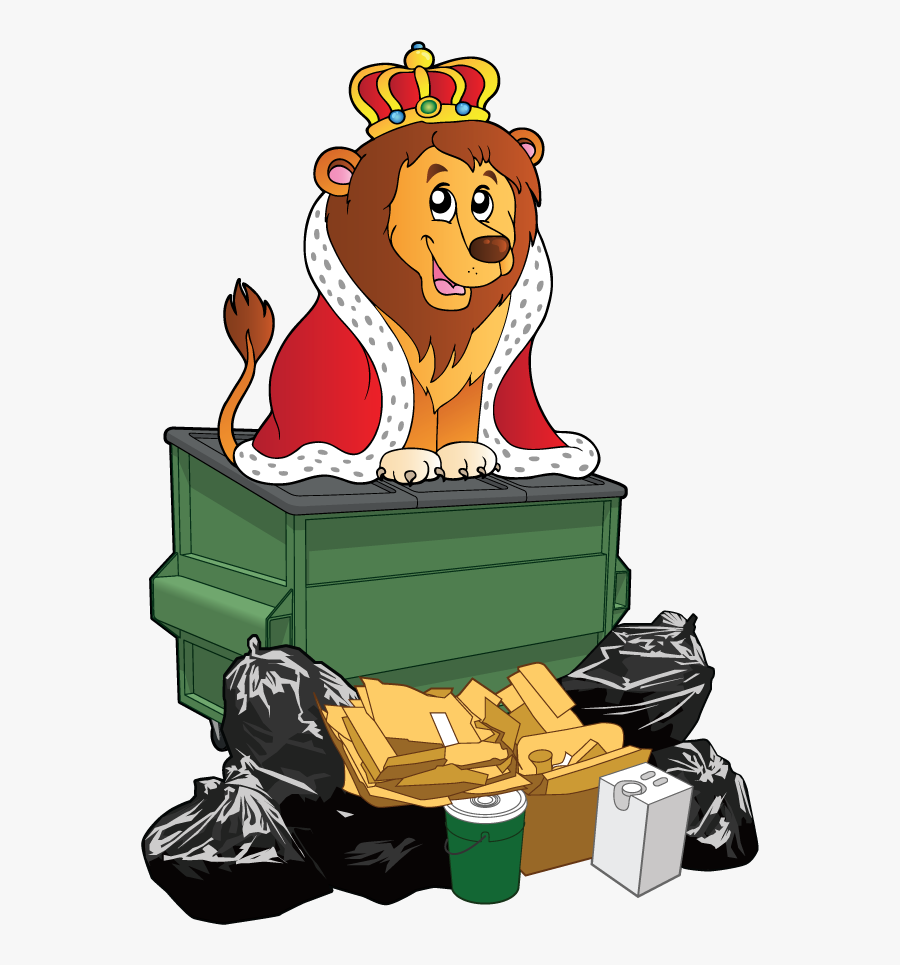 Debris King Trash Removal - Dumpster Garbage Can Cartoon, Transparent Clipart