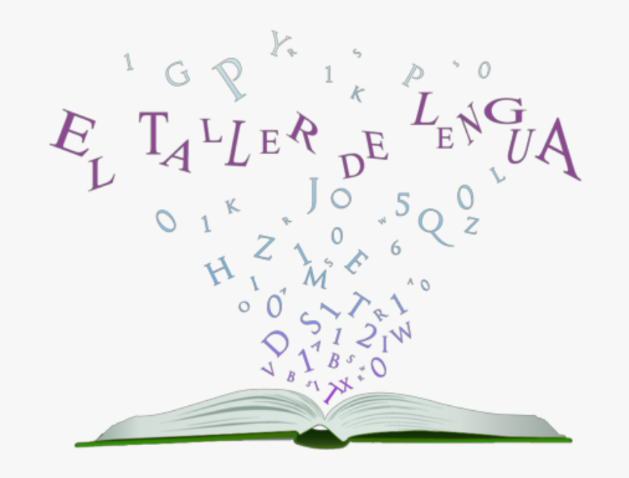 #mq #book #open #letters #color #flying #decorate - Book Open With Letters Png, Transparent Clipart