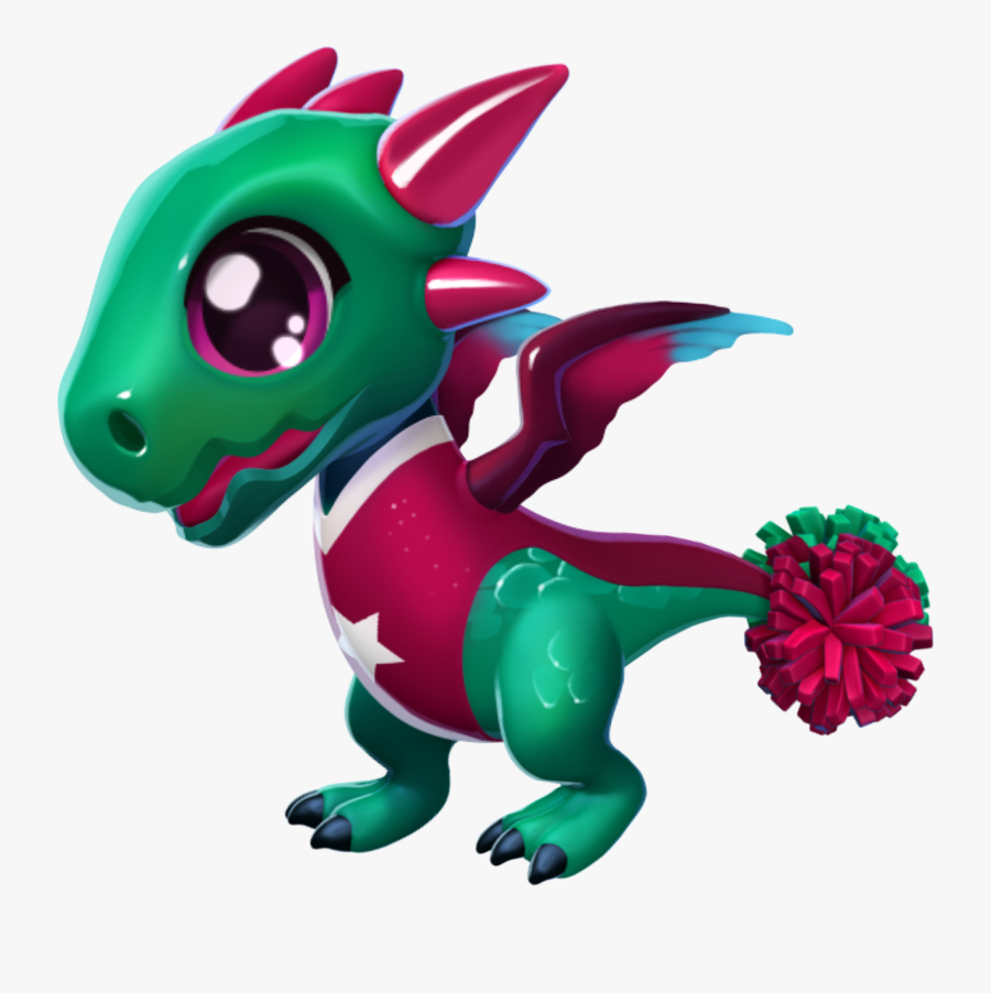 Cheerleader Dragon Baby Clipart , Png Download - Baby Dragon City, Transparent Clipart