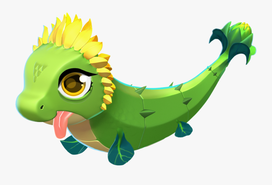 Sunflower Dragon Baby - Dragon Mania Baby Dragons, Transparent Clipart