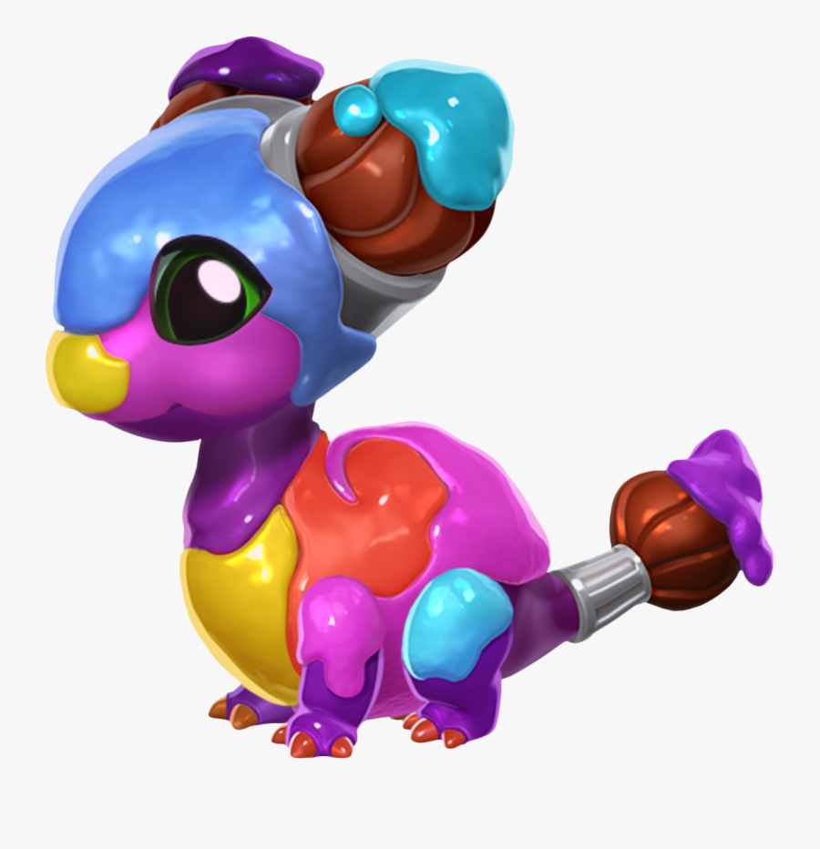 Splotch Dragon Baby - Cartoon, Transparent Clipart