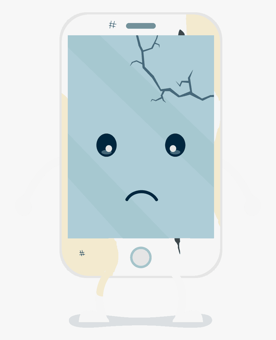 Transparent Fix Clipart - Sad Broken Mobile Cartoon, Transparent Clipart