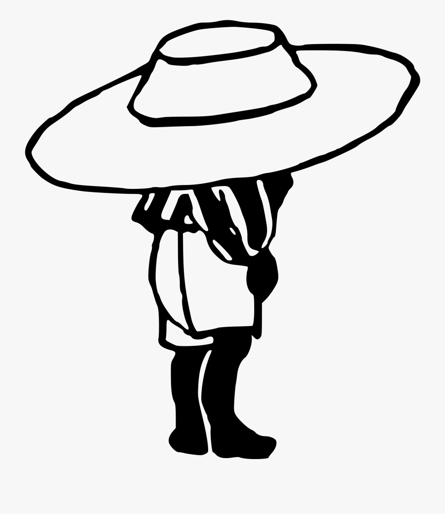 Hat Clipart Kid - Niño Con Sombrero Grande, Transparent Clipart