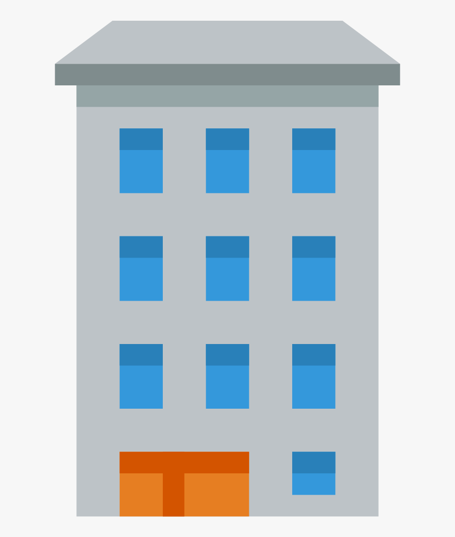 Big Building Png Image - Flat Building Icon Png, Transparent Clipart