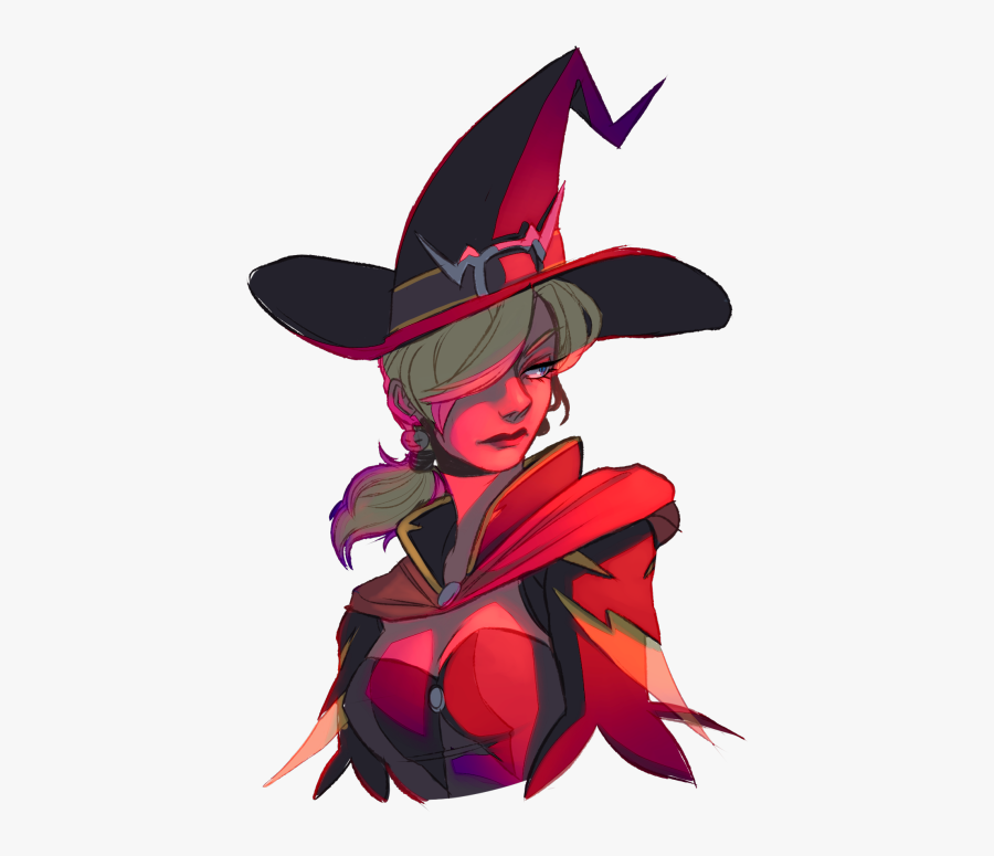 Transparent Crow Clipart - Witch Mercy Fanart Transparent, Transparent Clipart