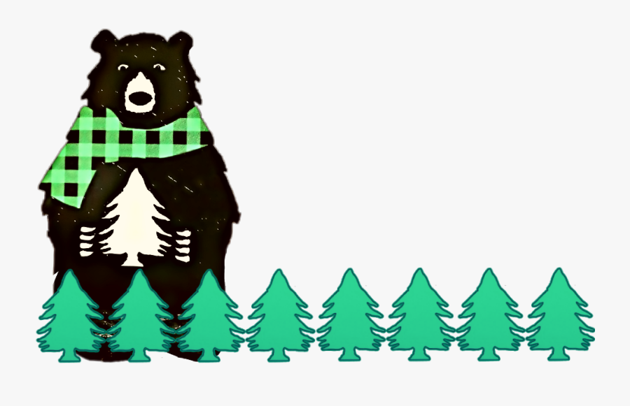 Ftetrees Bear Trees Forrest Cute Freetoedit - Cartoon, Transparent Clipart
