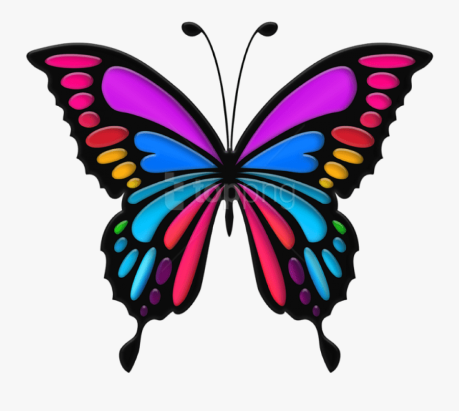 Transparent Forrest Clipart - Blue Butterfly Clip Art, Transparent Clipart