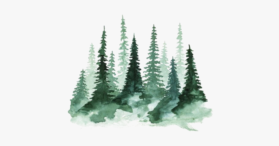Transparent Watercolor Trees Png, Transparent Clipart