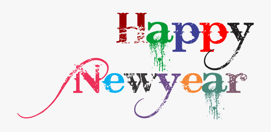 Happy New Year Text Png Hd, Transparent Clipart