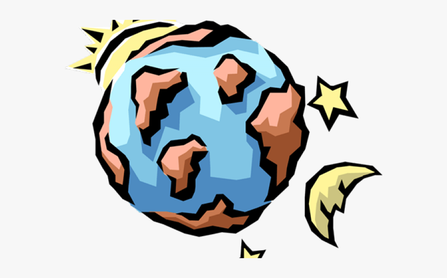 Earth Clipart Vector - Sonne Mond Und Sterne Erde, Transparent Clipart