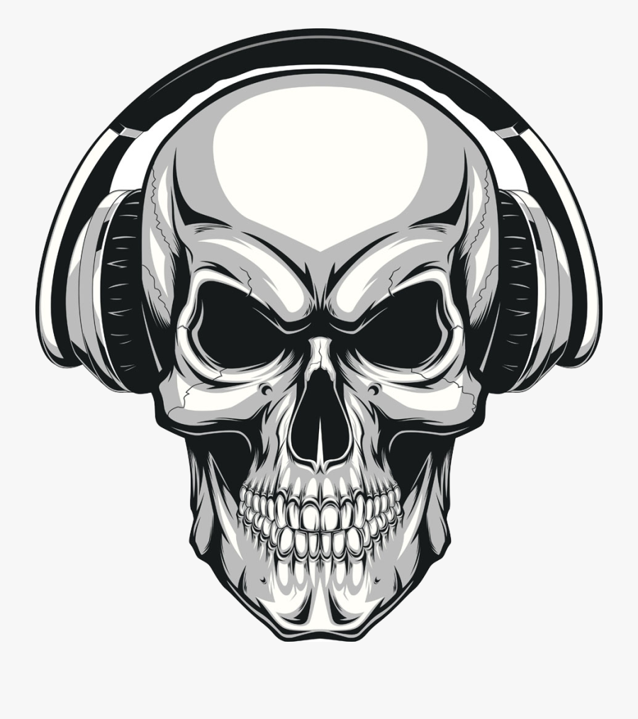 Clip Art Skull Human Illustration Wearing - Evil Skull, Transparent Clipart