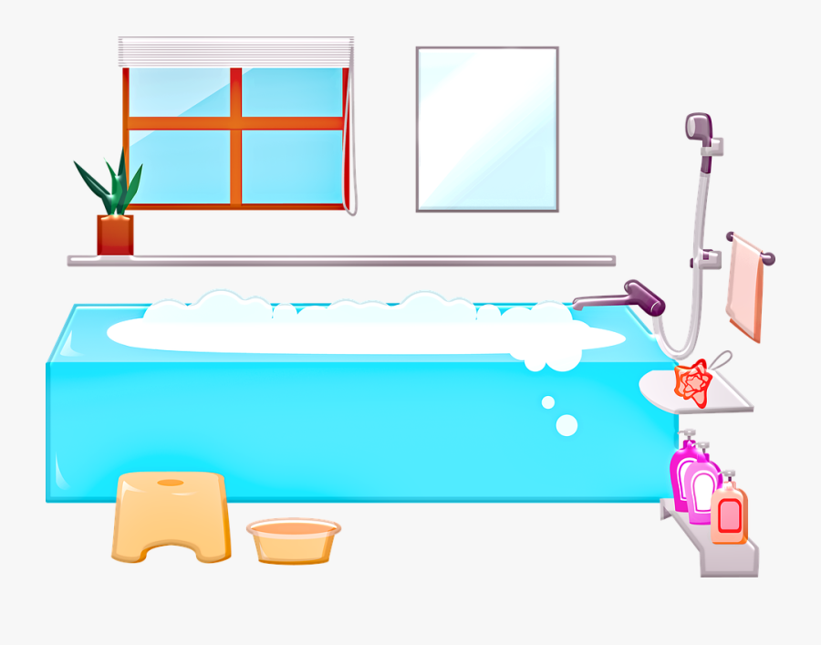 Bathroom, Transparent Clipart