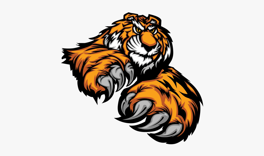 Printed Vinyl Attack Stickers - Tiger Attack Clip Art, Transparent Clipart