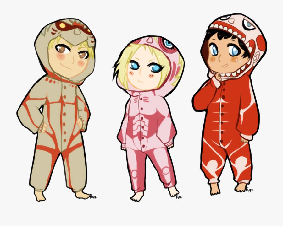 Attack On Titan ~~ Au Wherein The Titan Trio Are Reincarnated - Snk Chibi Reiner Annie Y Bertolt, Transparent Clipart
