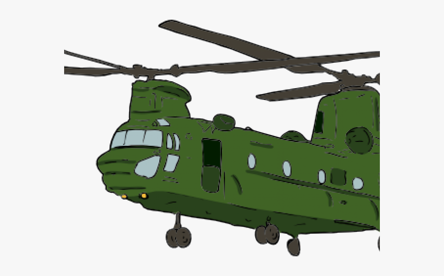 Army Helicopter Clipart Cartoon Attack - Chinook Helicopter Clip Art, Transparent Clipart