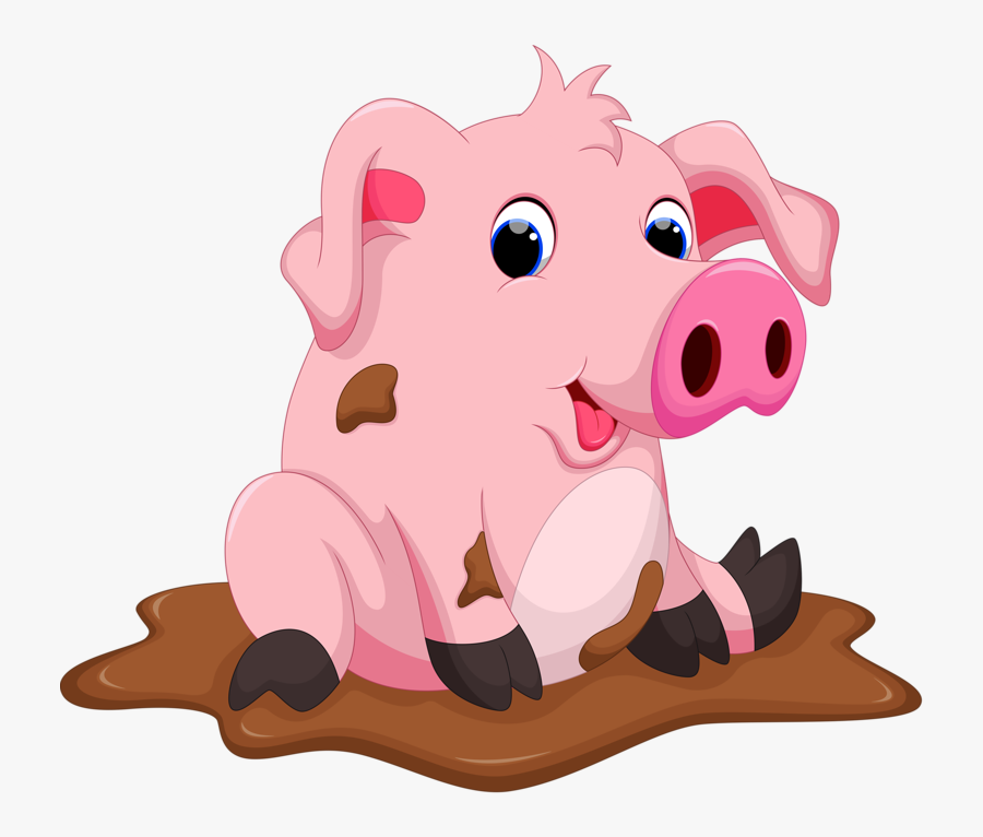 Porcos Rolando Na Lama Desenho, Transparent Clipart