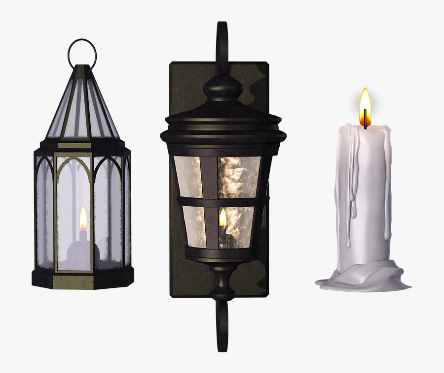 Transparent Gothic Candles Png - Linterna De Vela, Transparent Clipart