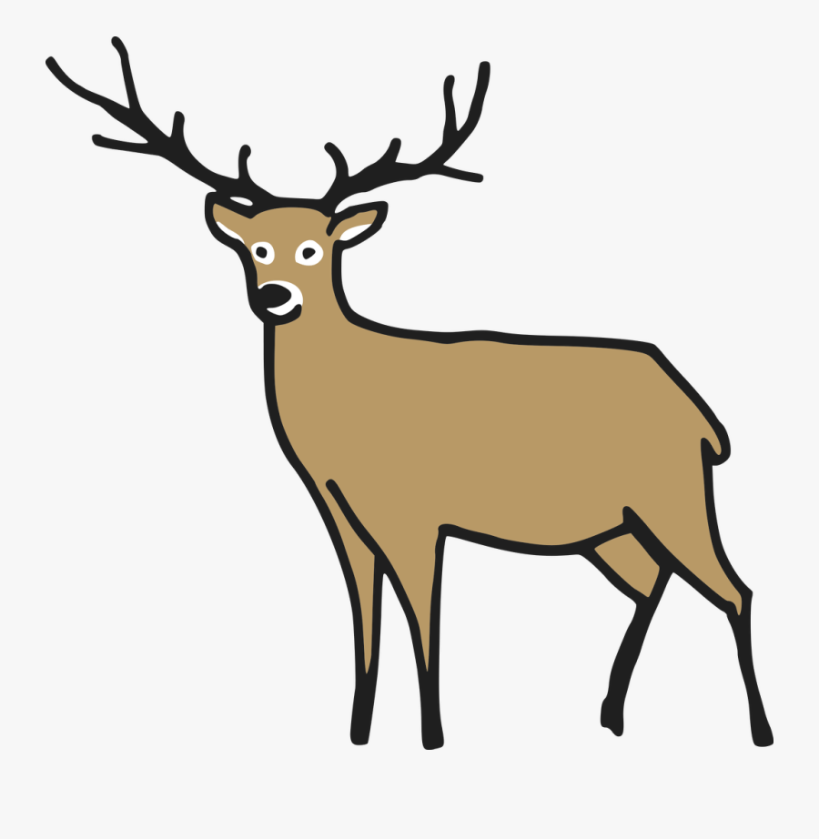Elk Silhouette Reindeer Clip Art - Silhouette, Transparent Clipart