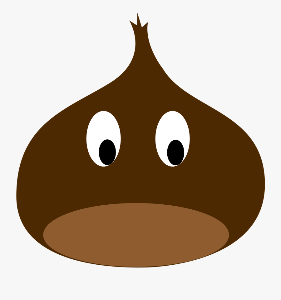 Chestnut Face Eyes Free Picture - Kolay Kestane Resmi Cizimi, Transparent Clipart