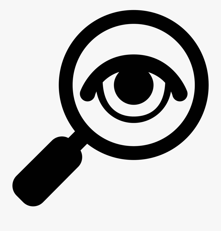 Magnifying Glass Eye Icon, Transparent Clipart