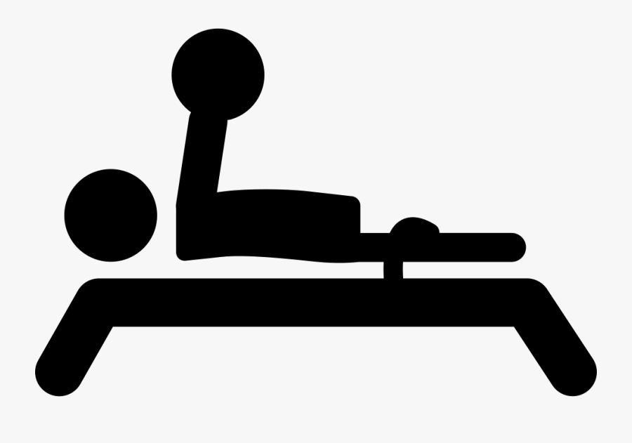Paralympic Weightlifting Lying Silhouette - Illustration, Transparent Clipart