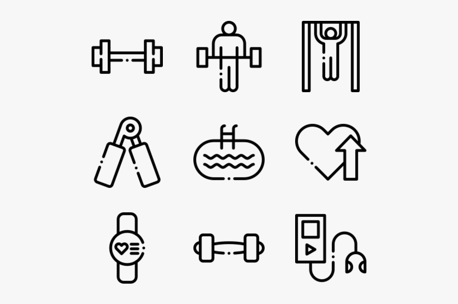 Gym - Icons For Presentations, Transparent Clipart