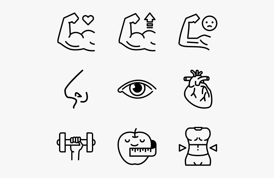 Fitness And Health - Design Vector Icon, Transparent Clipart