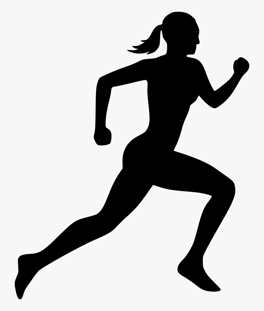 Woman Comfortable Her Skin - Man And Woman Running Vector, Transparent Clipart