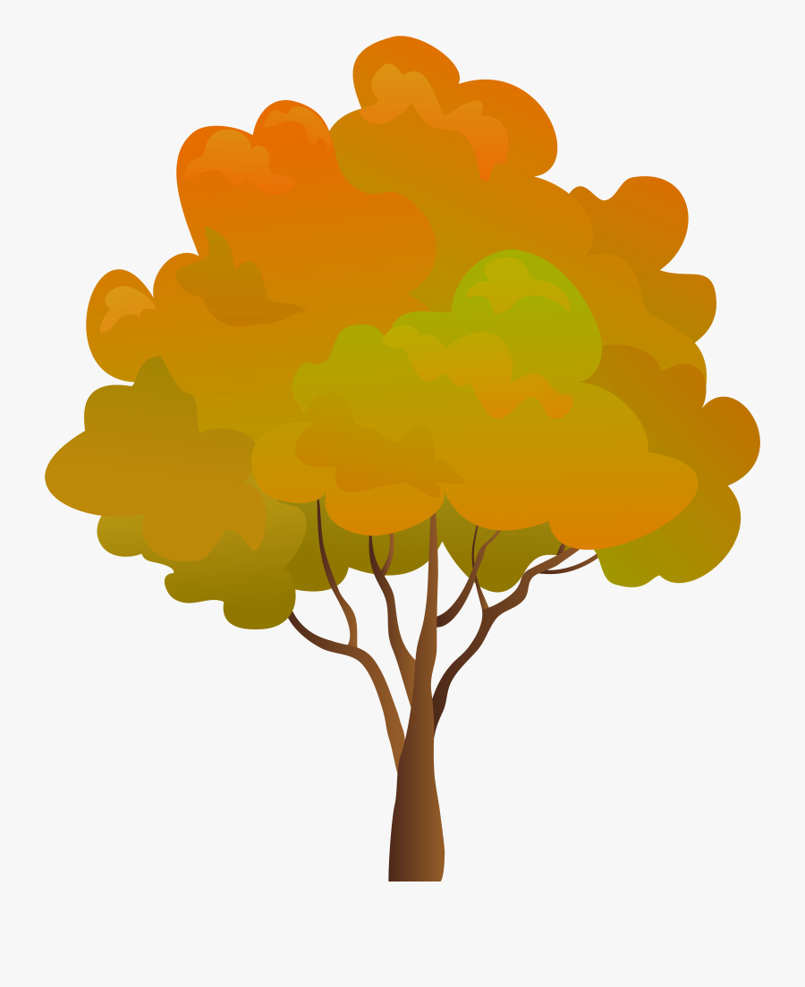 Fall Tree Clipart Transparent - Yellow Trees Clipart Png, Transparent Clipart