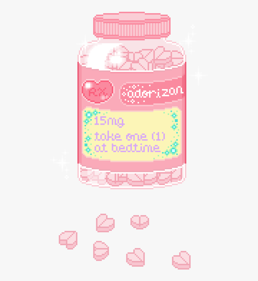 #pink #pills #medicine #medical #hospital #kawaii #cute - Kawaii Pill Medicine, Transparent Clipart