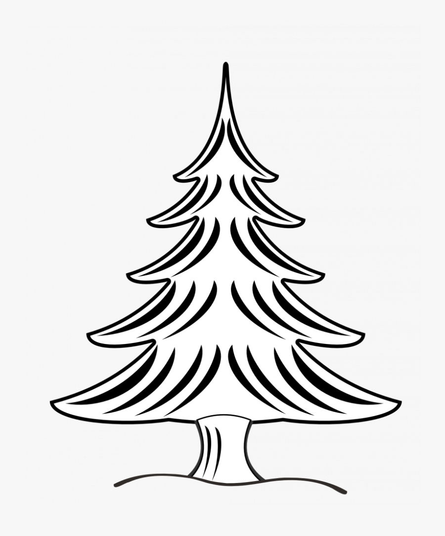 Pine Tree Clipart Black And White - Christmas Tree Clipart Black And White Free, Transparent Clipart
