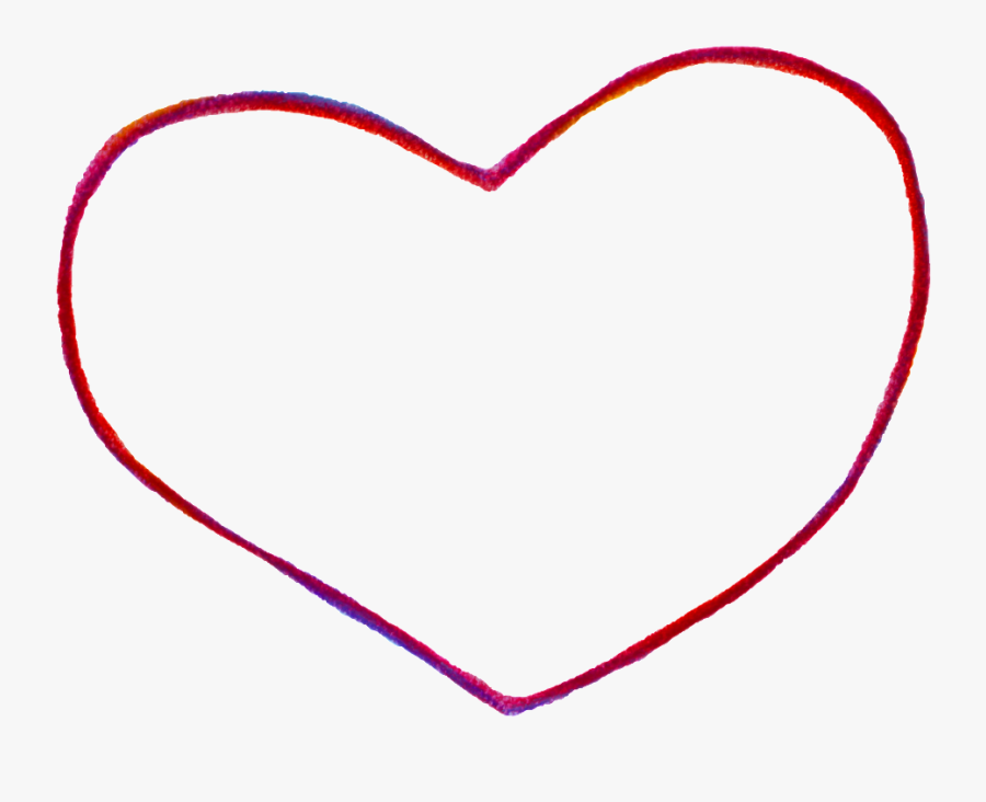 Simple Line Love Transparent Decorative - Heart, Transparent Clipart