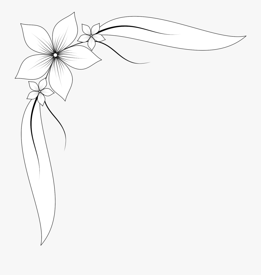 Simple Corner Ornament Clip Arts - Floral Design, Transparent Clipart