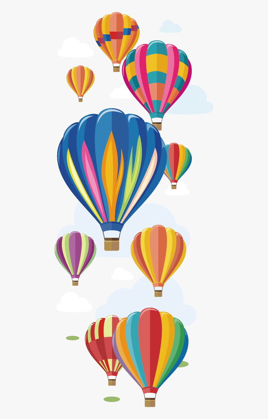 Festival Poster Clip Art - Transparent Background Hot Air Balloon Png, Transparent Clipart