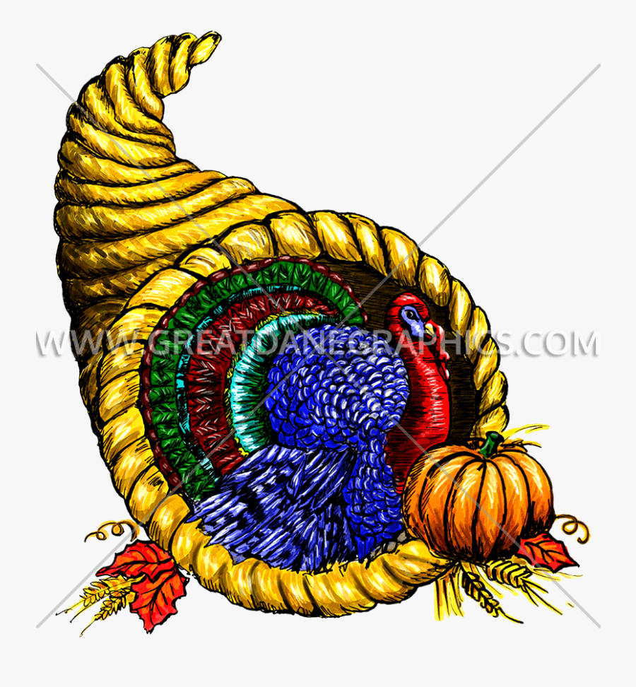 Cornucopia - Pumpkin, Transparent Clipart