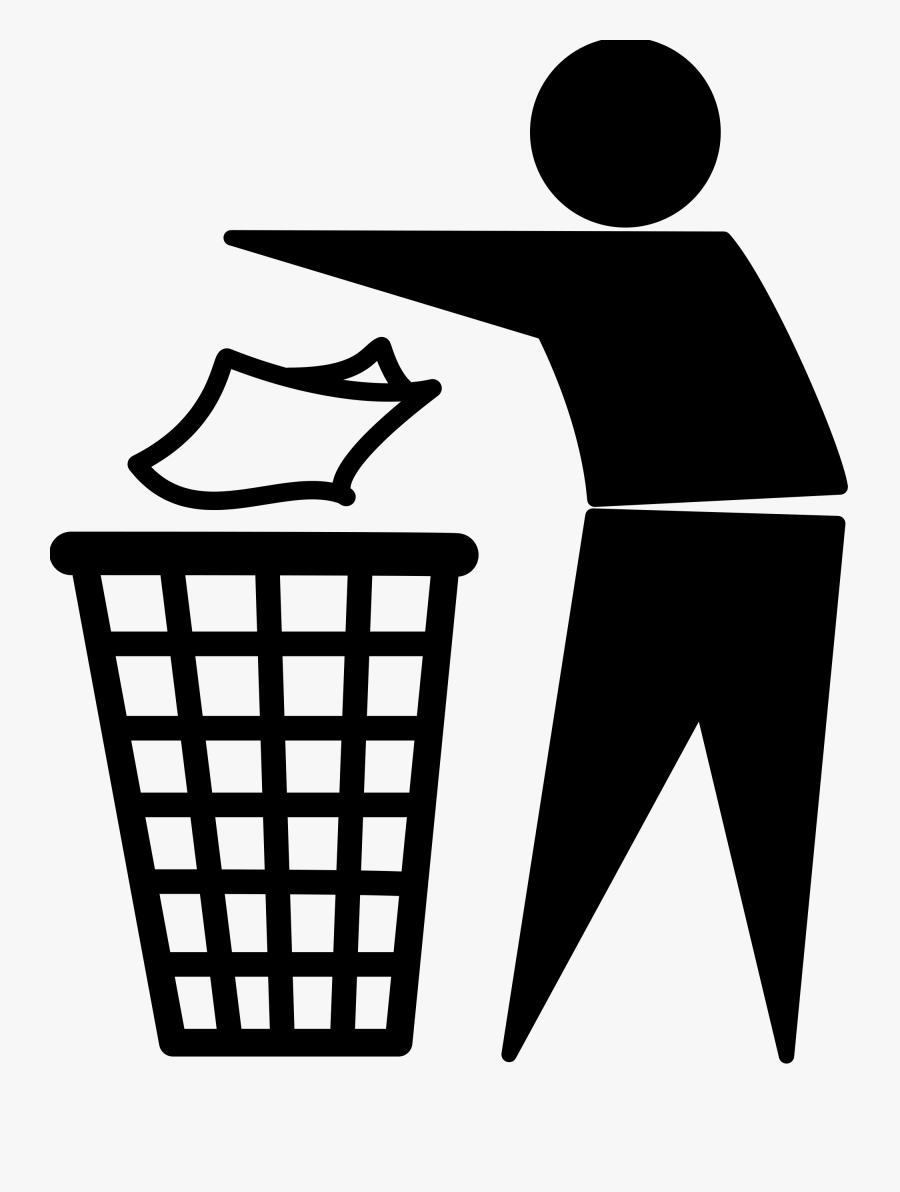 Throw Garbage In Dustbin Clipart - Keep Our Country Clean, Transparent Clipart