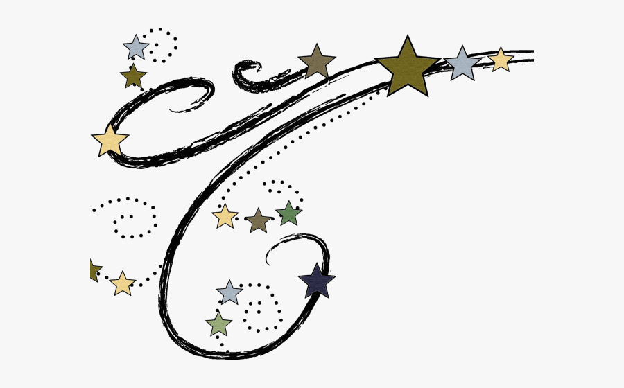 Transparent Star Burst Clipart - Shooting Star Clipart Falling Stars, Transparent Clipart