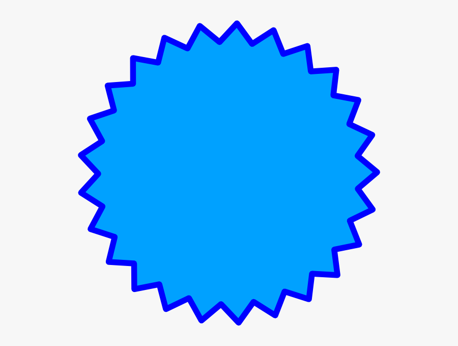 Star Price Tag Blue, Transparent Clipart
