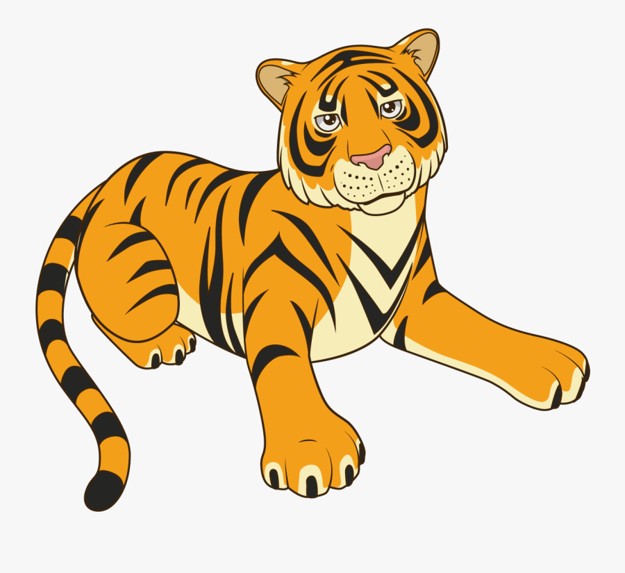 Tiger Clipart Cartoon Vector And Animations Transparent - Cartoon Tiger Clipart Png, Transparent Clipart