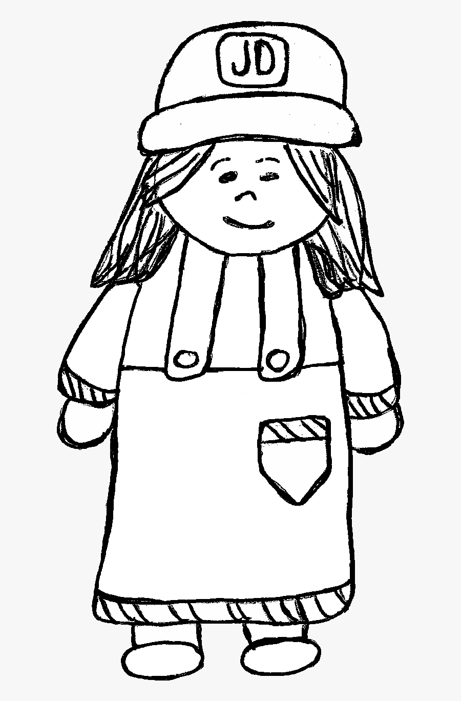 Girl - Farmer - Clipart - Cartoon, Transparent Clipart